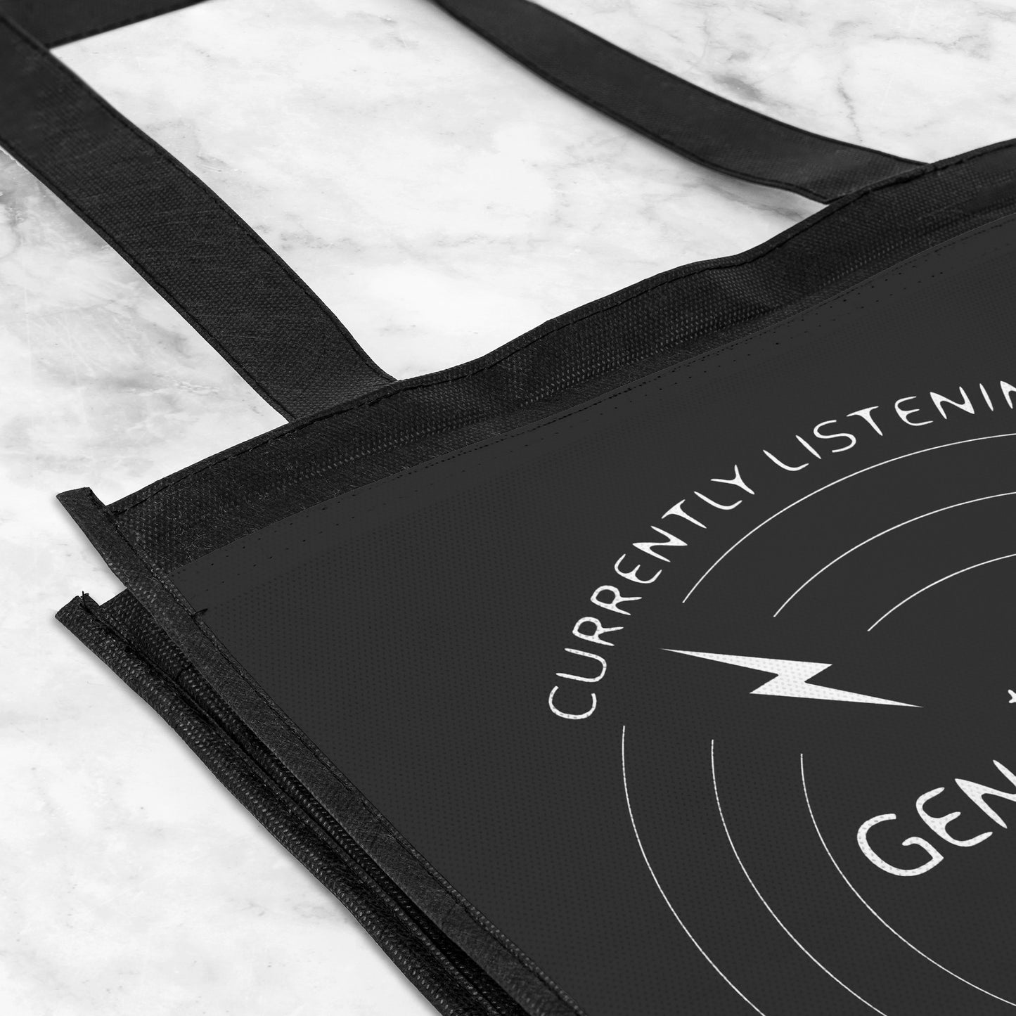Currently Listening Grocery Tote