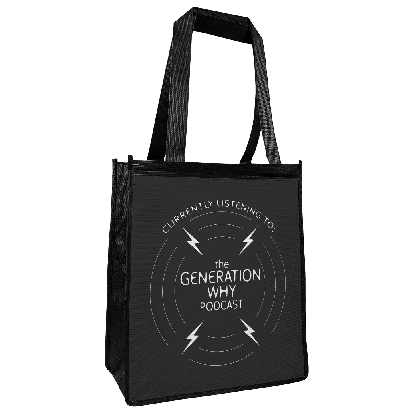 Currently Listening Grocery Tote
