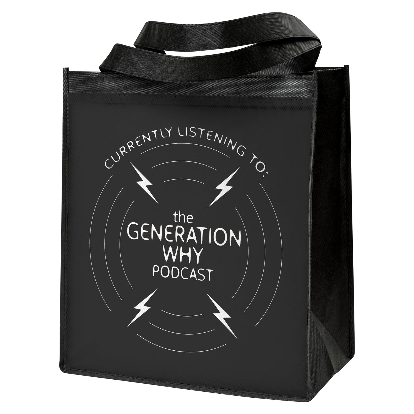 Currently Listening Grocery Tote
