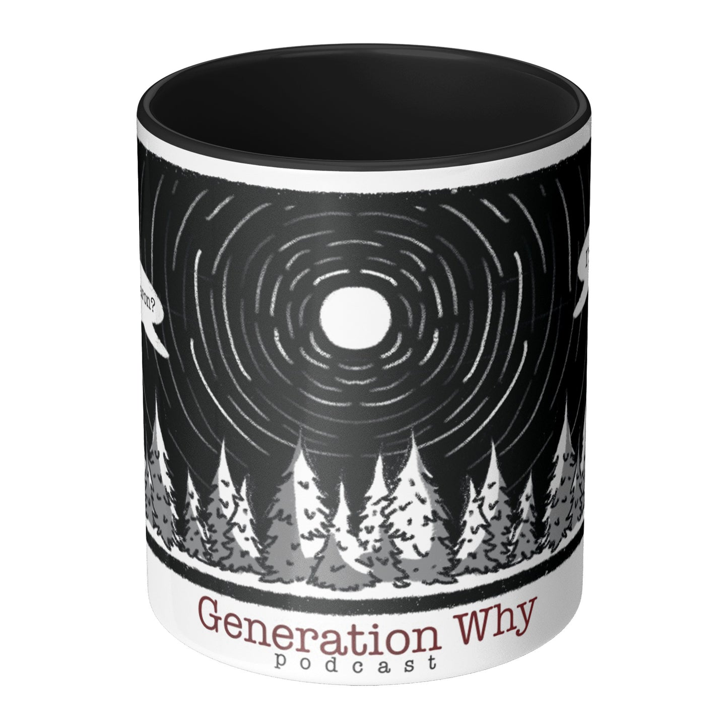Full Wrap Black Accent 11oz Mug