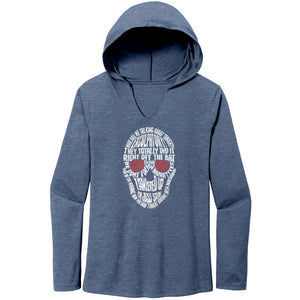 Skull Juss Sayin' Fitted Hooded Tee