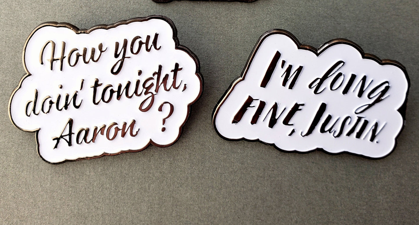 enamel pin set of two