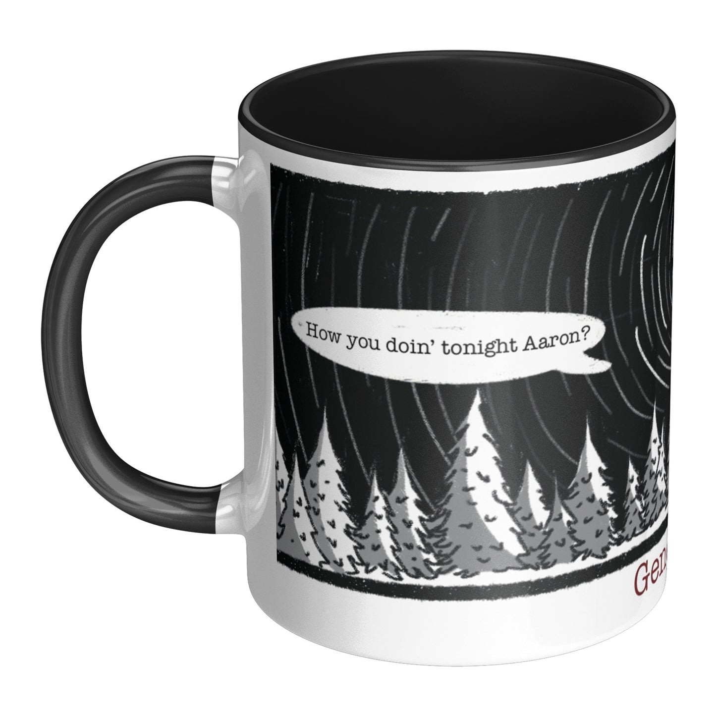 Full Wrap Black Accent 11oz Mug