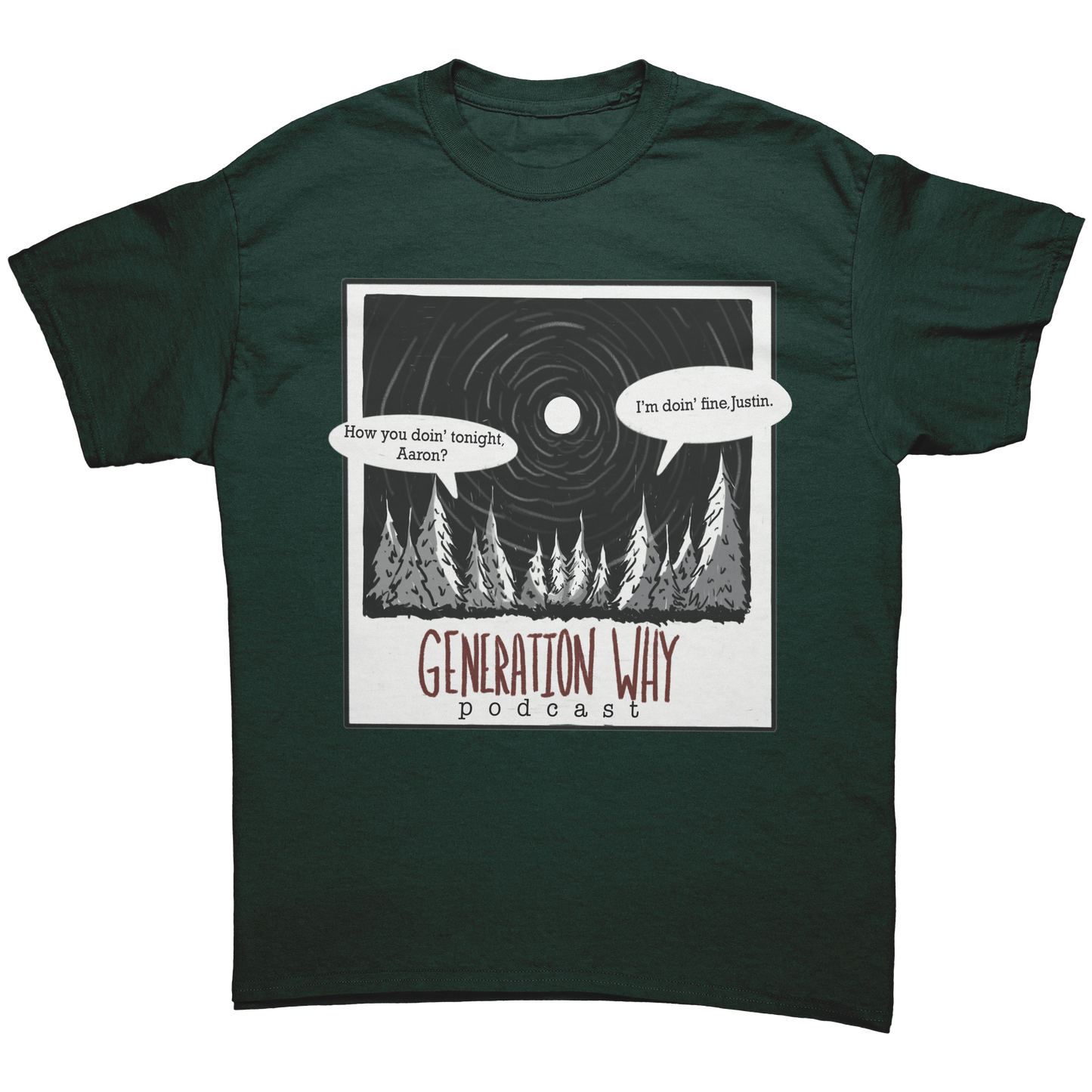 How_You_Doin_Unisex_T-Shirt_Forest_Green_Mockup.png
