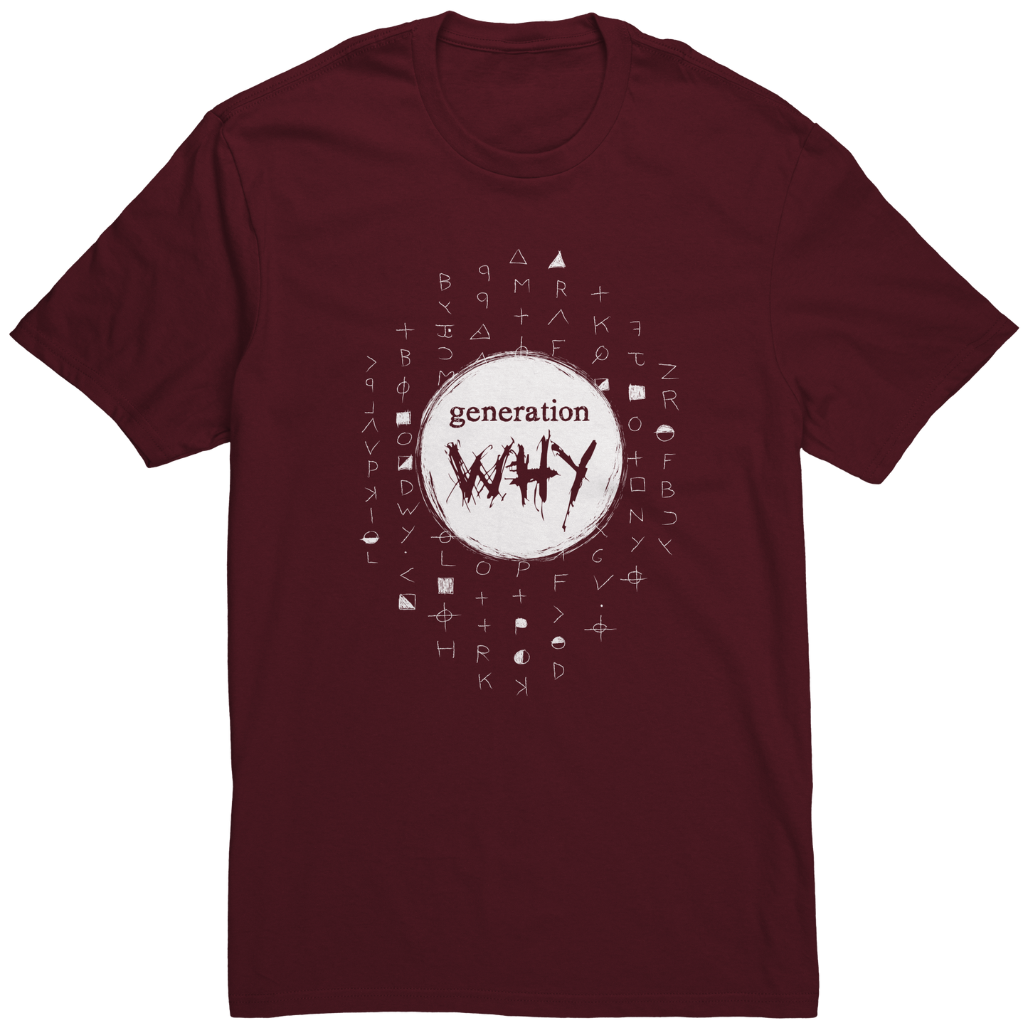 Zodiac_Unisex_T-shirt_Maroon_Mockup.png