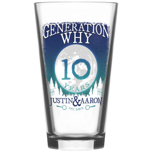 Ten Year Anniversary 16oz Pint Glass