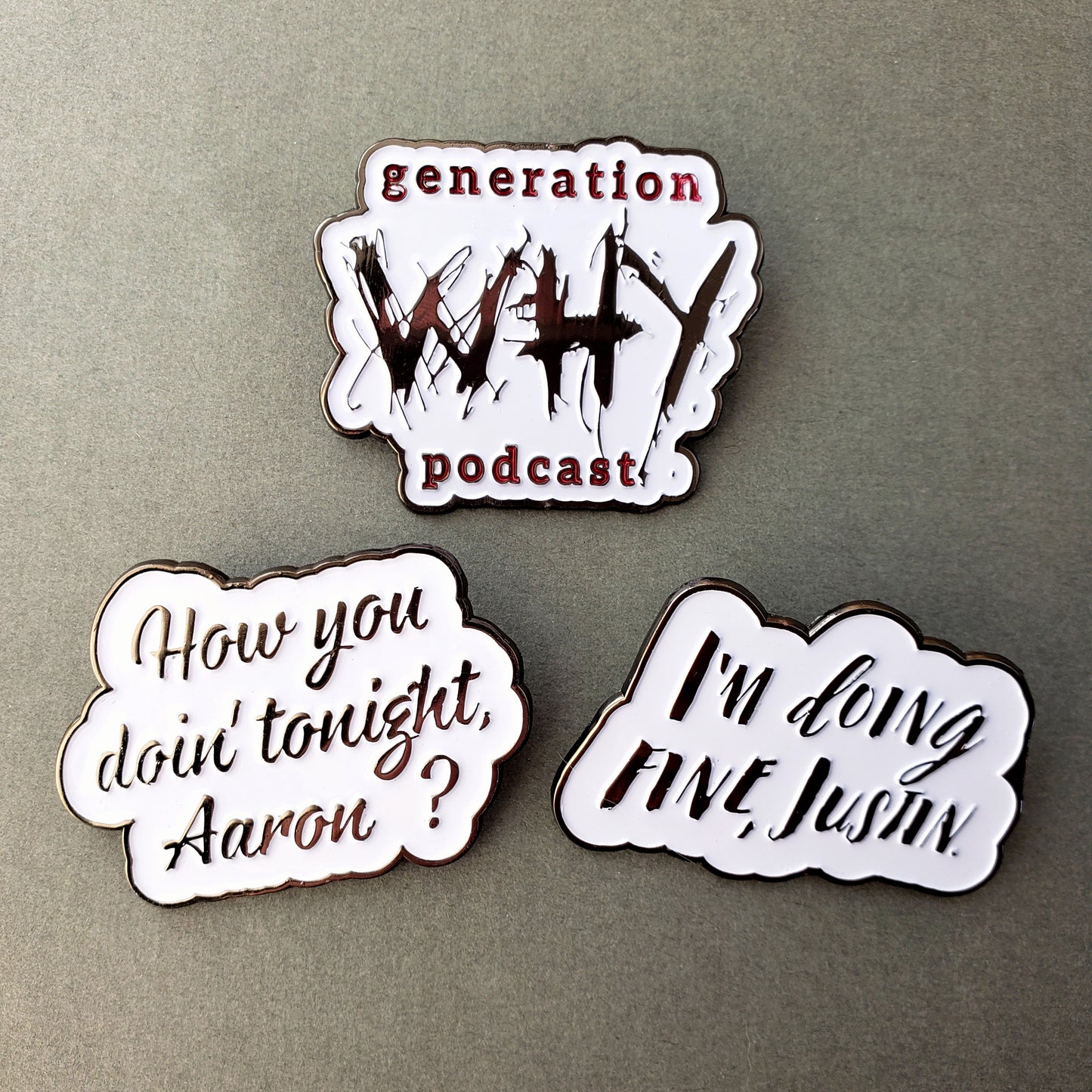 Generation Why Podcast Enamel Pin Set