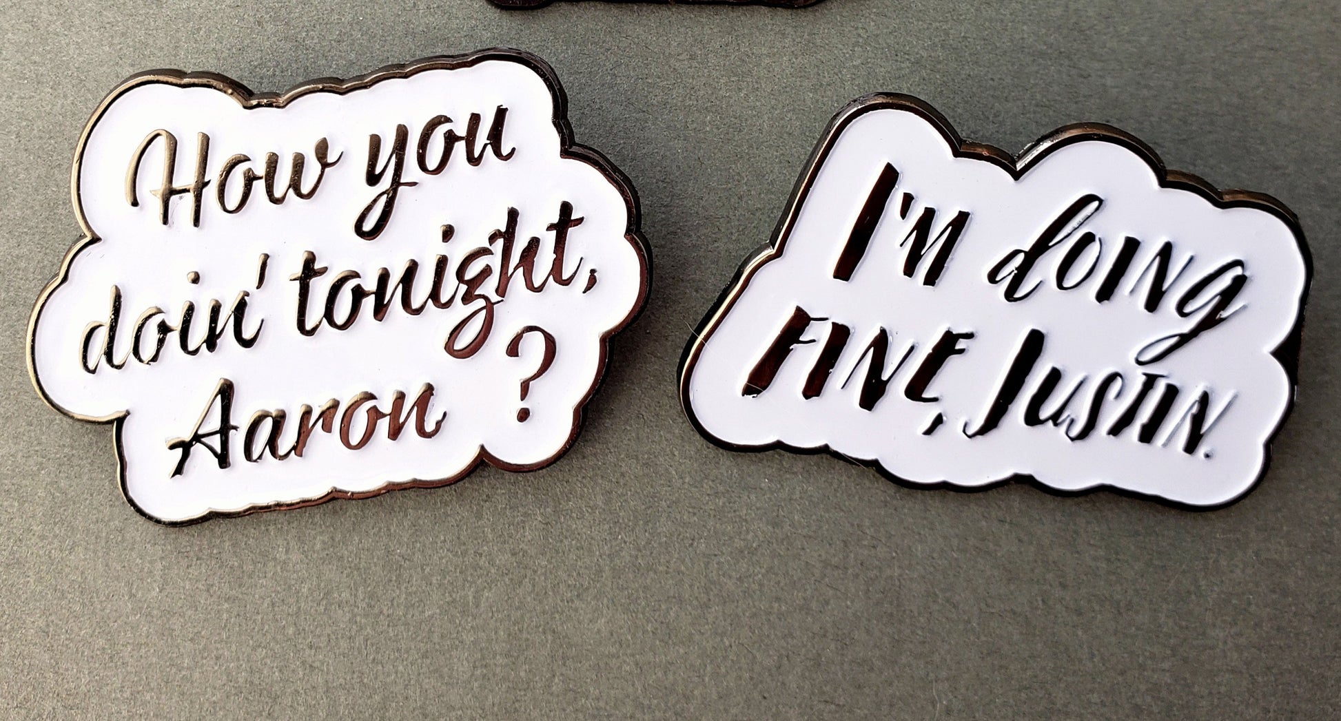 enamel pin set of two